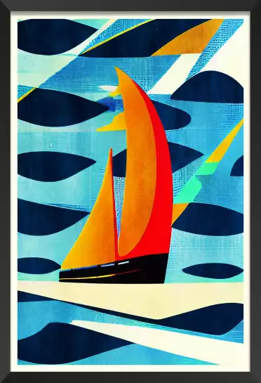 Côte D'Azur - affiche bateaux