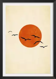 Danse avec le soleil - affiche oiseaux