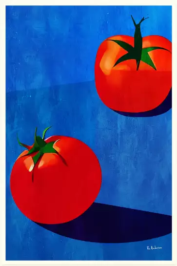 Deux Tomates - affiche fruits et legumes
