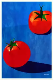 Deux Tomates - affiche fruits et legumes