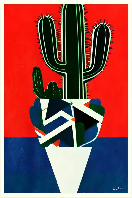 Baja California - poster cactus
