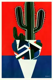 Baja California - poster cactus