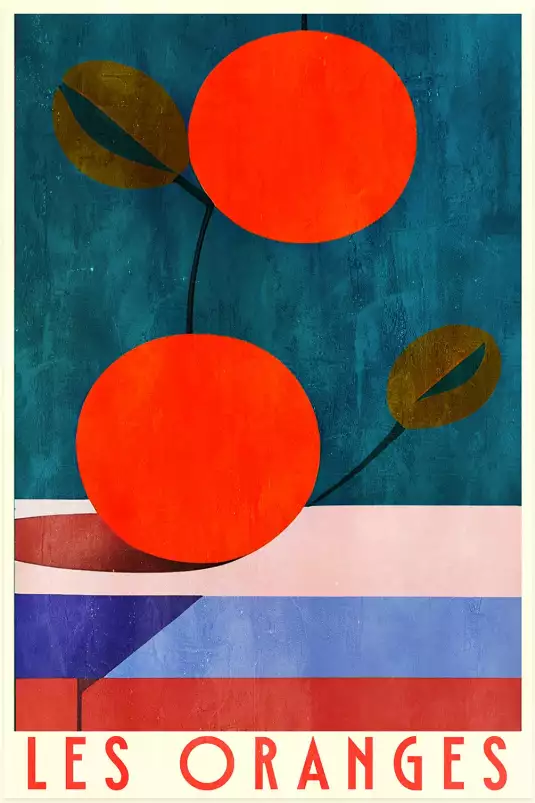 Les Oranges - affiche fruits et legumes