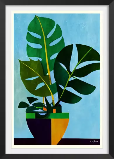 Monstera Leafs - tableau paysage