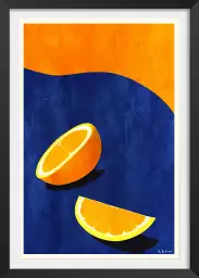 Petit Déjeuner deux oranges - affiche fruits et legumes