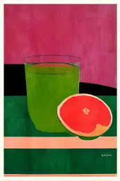 Pink, Little Grapefruit - affiche boisson