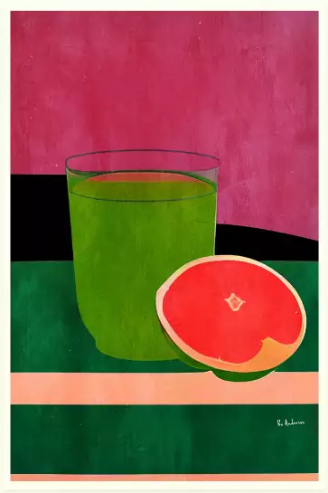 Pink, Little Grapefruit - affiche boisson