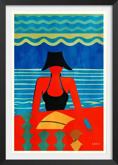 Reading, Swimming And You - tableau paysage mer