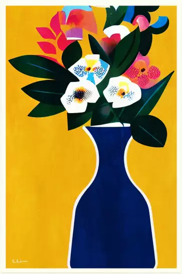 Sunshine Flowers - tableau art contemporain