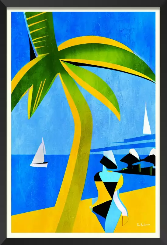 Tahiti 1952 - tableau art contemporain