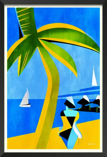 Tahiti 1952 - tableau art contemporain