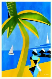 Tahiti 1952 - tableau art contemporain