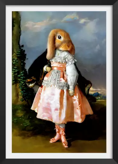 Bella la lapine - tableau animaux habillés
