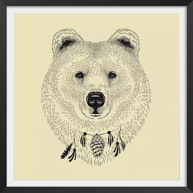 Ours indien - cadre animaux enfant