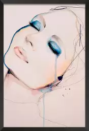 Portrait de femme Bleu nuit - poster romantique