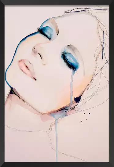 Portrait de femme Bleu nuit - poster romantique