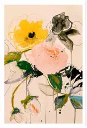 Rose papillon - poster fleurs