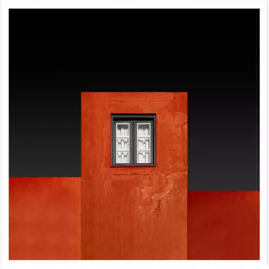 Fenêtre orange - poster architecture