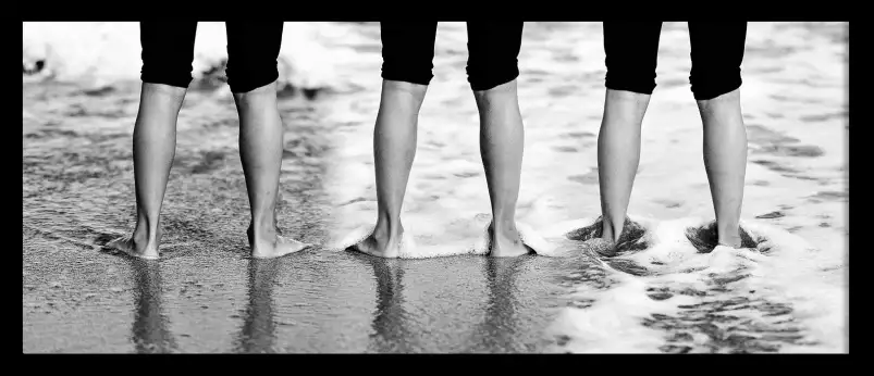 Pieds dans l'eau - tableau mer