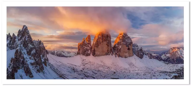 L'histoire d'un lever de soleil - tableau montagne