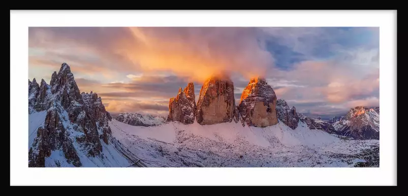 L'histoire d'un lever de soleil - tableau montagne