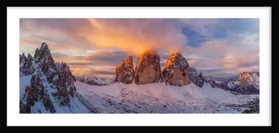 L'histoire d'un lever de soleil - tableau montagne