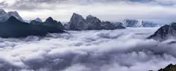 Riviere de nuage - tableau montagne