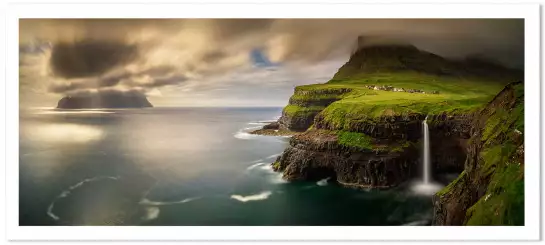 Mykines Iles Faroe - tableau bord de mer