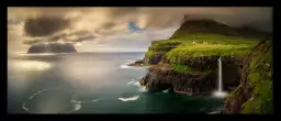 Mykines Iles Faroe - tableau bord de mer