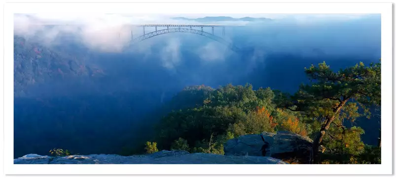 Pont volant - affiche montagne