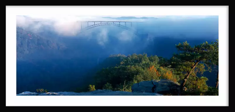 Pont volant - affiche montagne