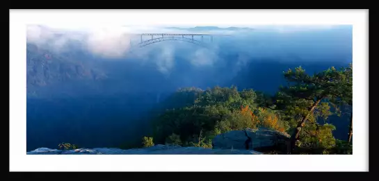 Pont volant - affiche montagne