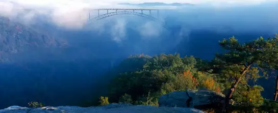 Pont volant - affiche montagne