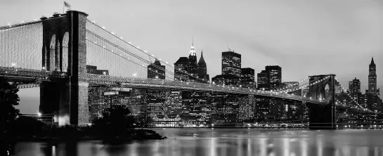 East River au crépuscule - affiche new york