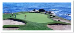 Golfeurs en Californie - affiche de golf