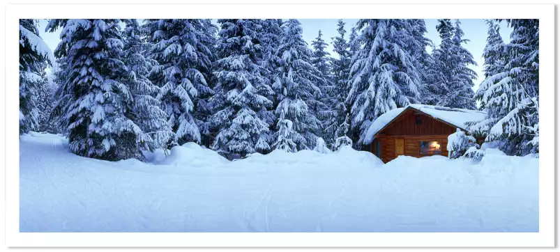 Chalet du lac Lost - tableau de montagne