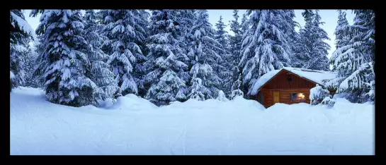 Chalet du lac Lost - tableau de montagne