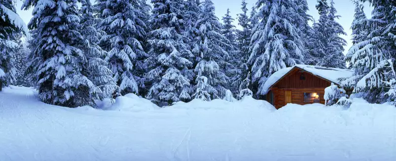 Chalet du lac Lost - tableau de montagne