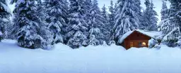 Chalet du lac Lost - tableau de montagne