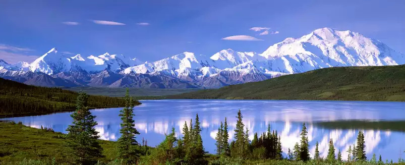 Denali en Alaska - tableau paysage montagne