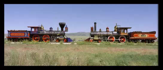 Locomotives à vapeur - affiche de vehicule