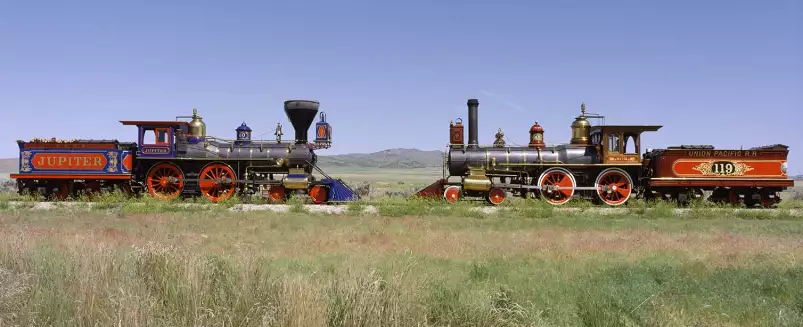 Locomotives à vapeur - affiche de vehicule