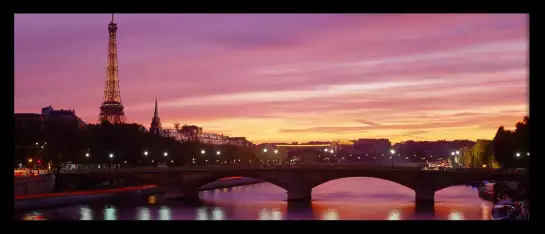 La Tour Eiffel et La Seine - tableau paris