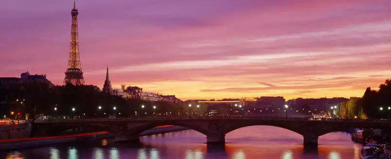 La Tour Eiffel et La Seine - tableau paris