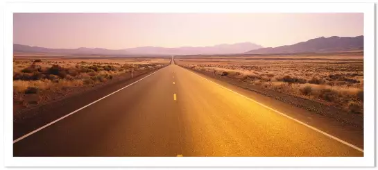 Desert Road au Nevada - tableau paysage
