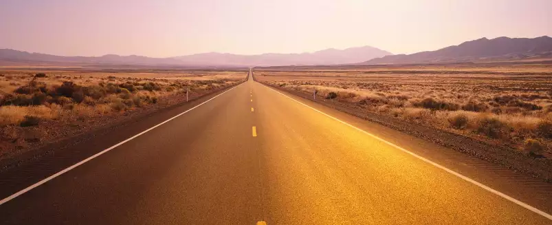 Desert Road au Nevada - tableau paysage