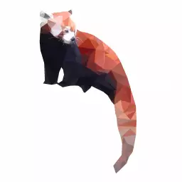 Low poly petit panda - graphisme animaux