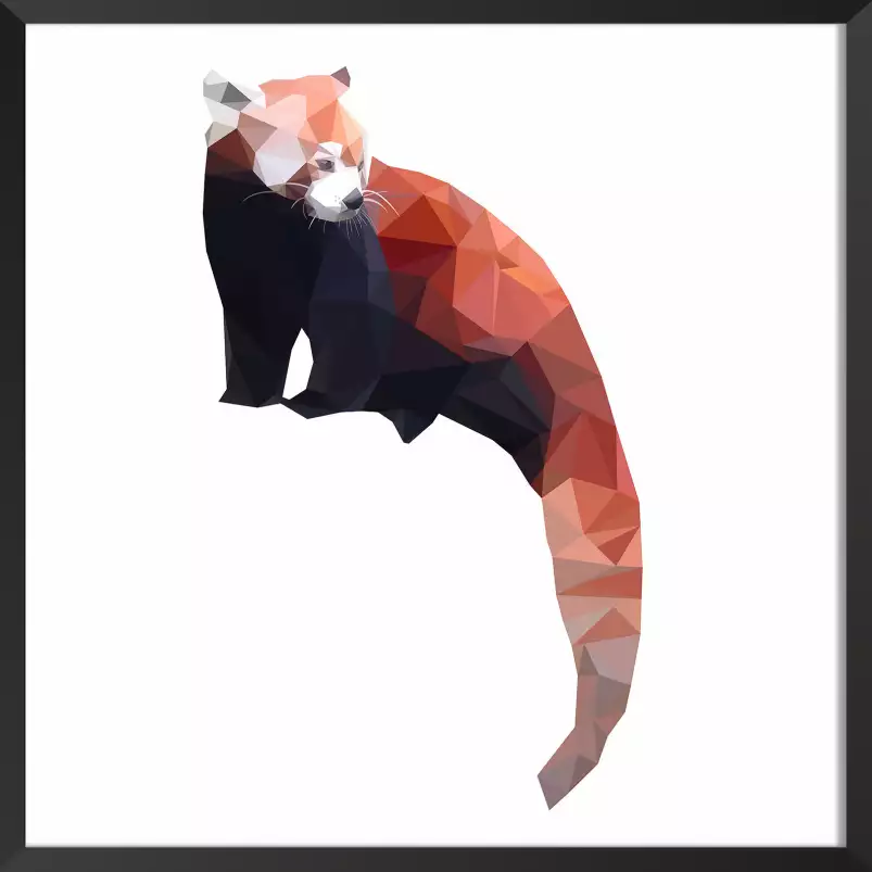 Low poly petit panda - graphisme animaux