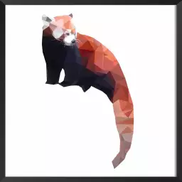 Low poly petit panda - graphisme animaux