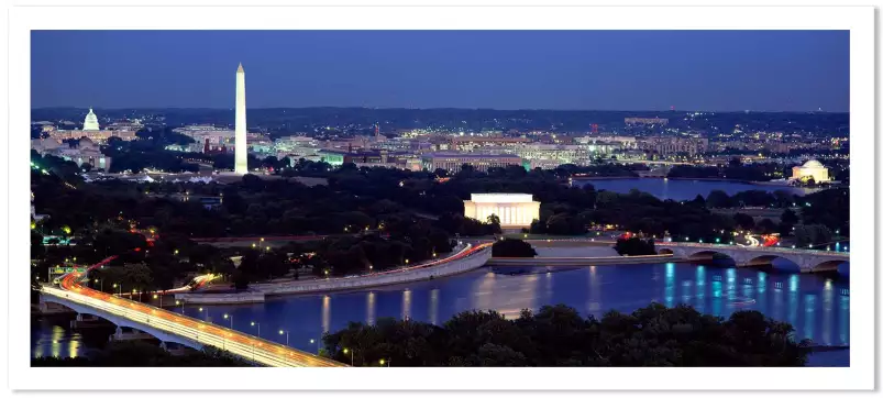 Grand angle sur Washington - affiche ville